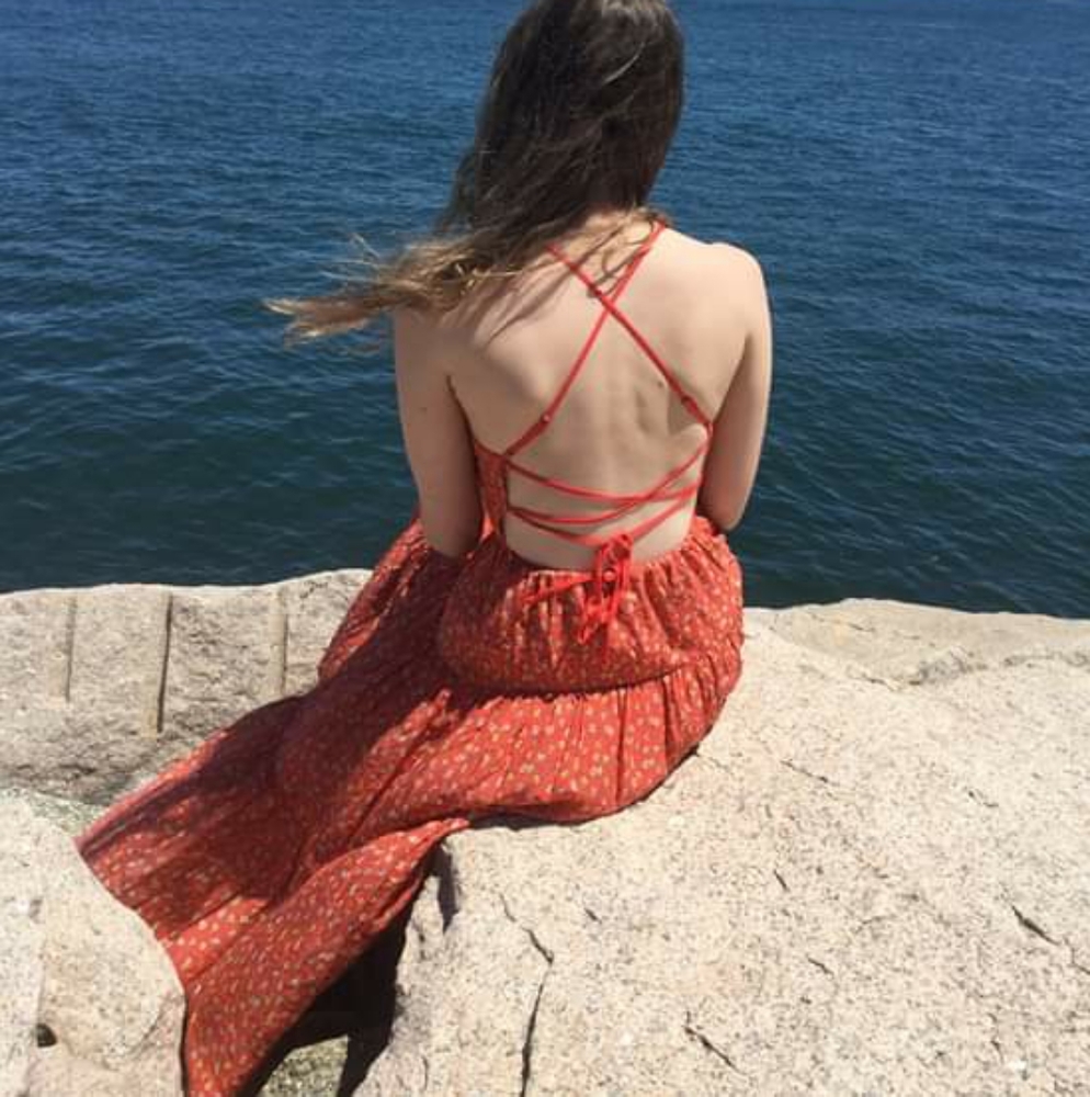 UO Urban Outfitters Sparks Fly Tiered Midi